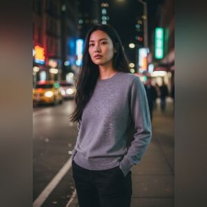 J.Crew Grey Lightweight Wrap Sweater. Ties in back Size Medium